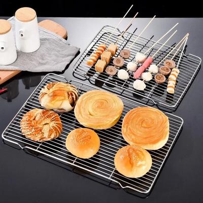 Stainless Steel Non-stick Cooling Rack BBQ Tray Baking Tray Grill Plate Barbecue Cooking Mesh Shelf
