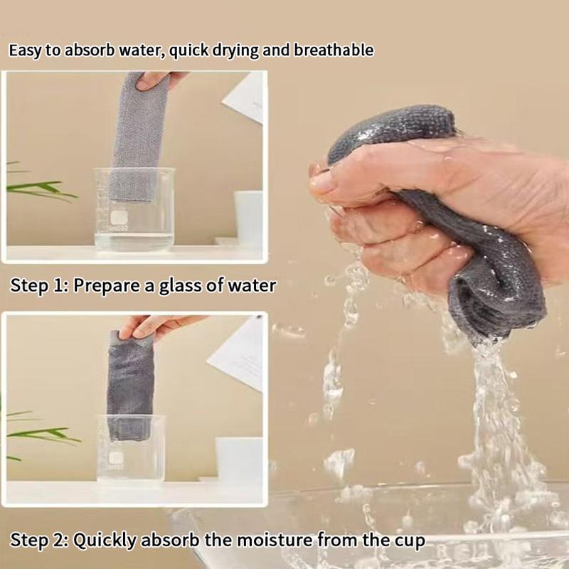 20 Sheets/Roll Microfiber Dishcloth Tear-off Household Kitchen Cloth Multi-Functional Cleaning Cloth Reusable Tableware Wipe