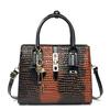 Crocodile Pattern Tote Bags with Top Handle Crossbody Purses for Women Handbag and Purse Women's Patent Leather Top-handle Work Shoulder Satchel