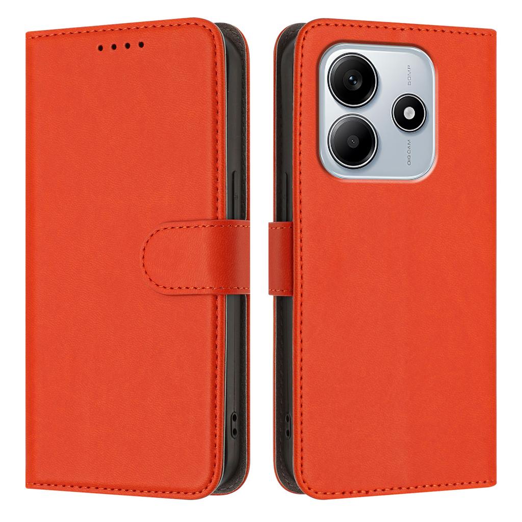 For Xiaomi Redmi Note 14 5G (China)/Xiaomi Poco M7 Pro 5G/Xiaomi Redmi Note 14 5G Leather Case Solid Color Phone Cover with Wallet