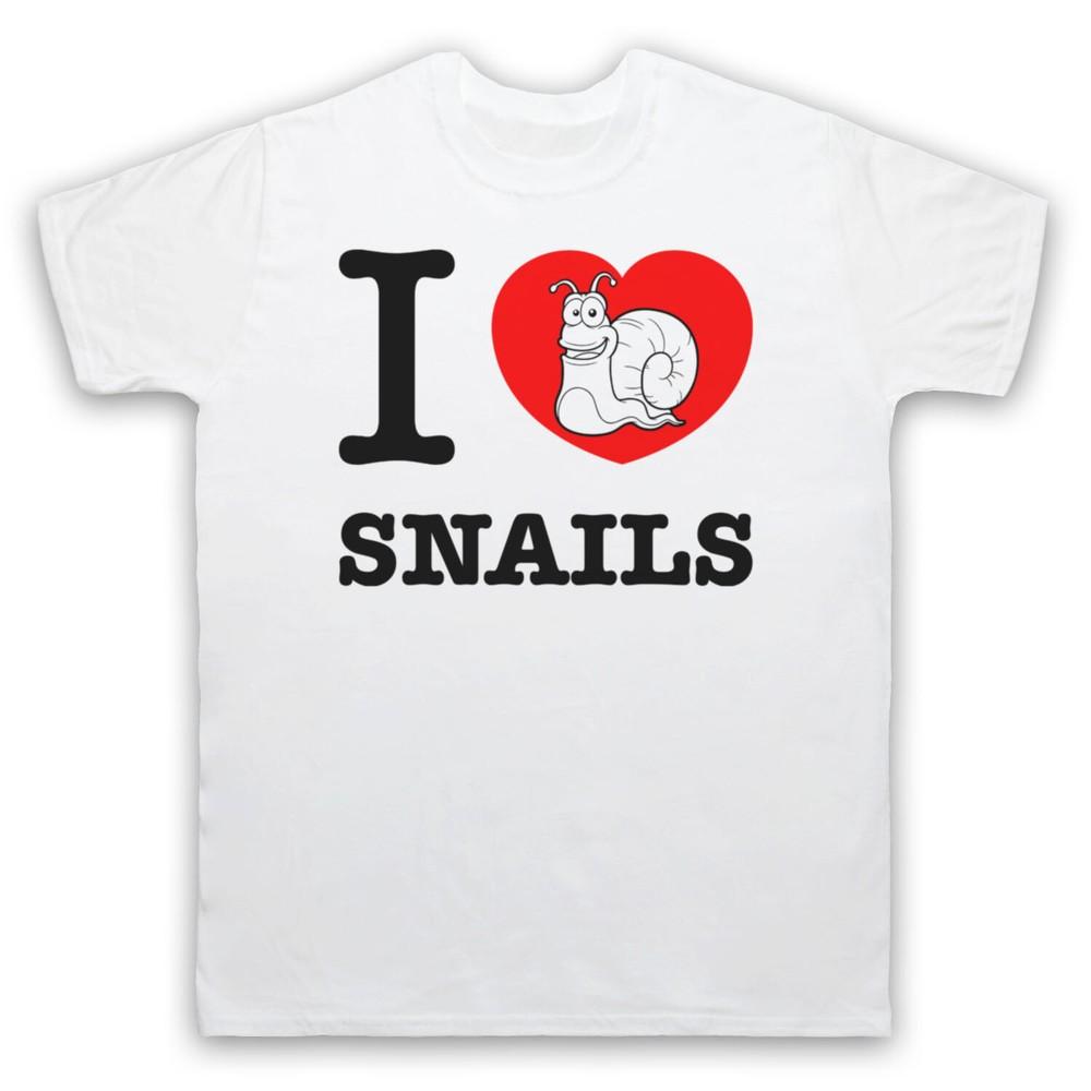 

I Love Snails Animal Rights Lover Save The Animals Mens And Womens T-Shirt S