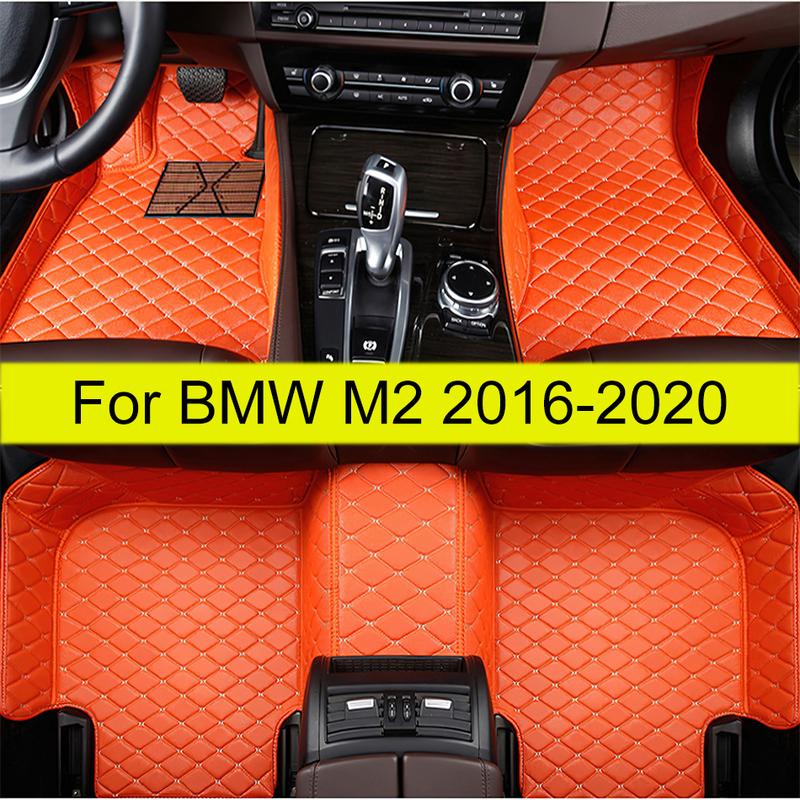 Car Floor Mats For BMW M2 2016 2017 2018    Auto Foot Pads Automobile Carpet Cover Interior Accessories