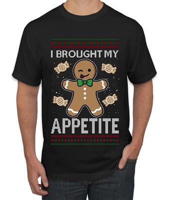 I Brought My Appetitie Couples Matching Ugly Christmas Men's T- Shirt