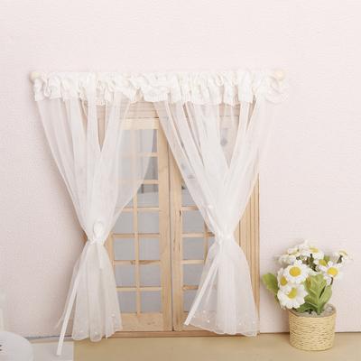 1:12 Puppenhaus Miniatur Vorhang Weiß Stoff Spitze Tür Vorhang Fenster Dekor Modell Schlafzimmer Wohnzimmer Möbel Dekor Spielzeug