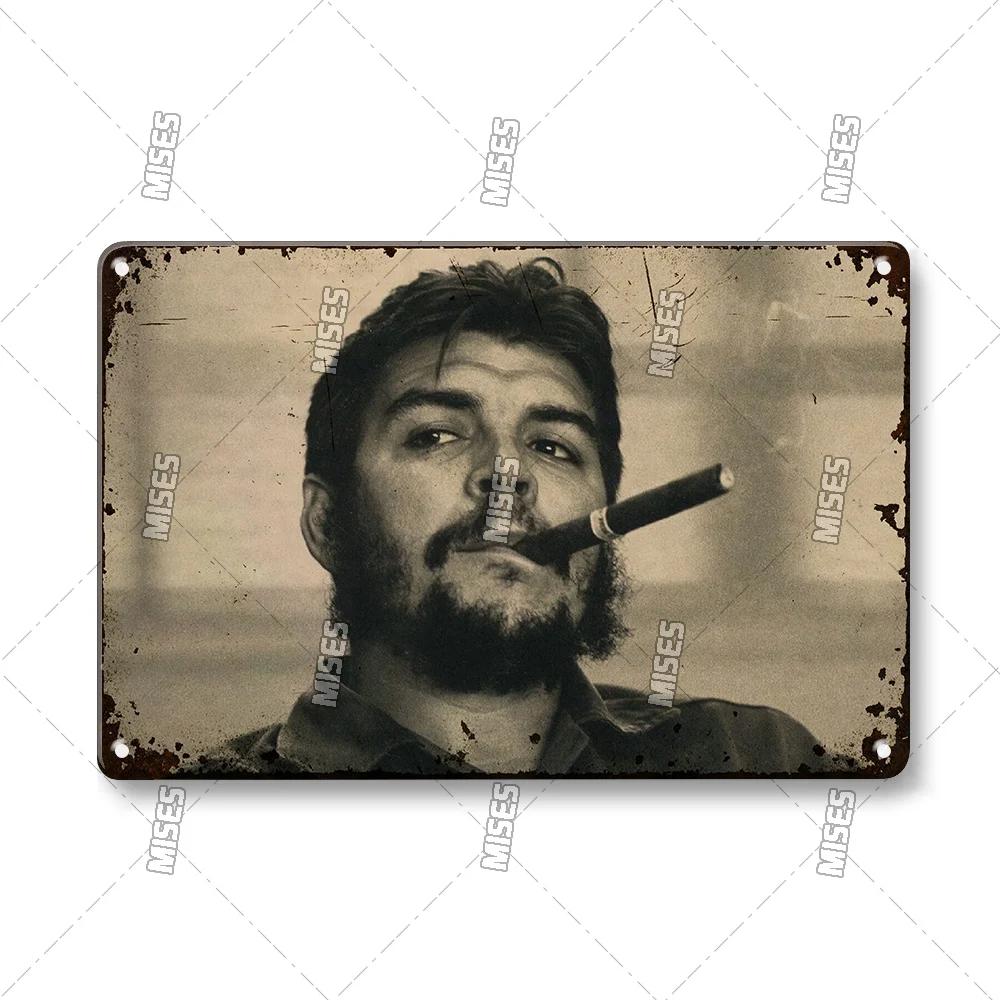 MISES 2008 Klassisk Film Che Guevara Metallaffisch Gammal Metallplåt Retro Metallplatta Väggplatta Hemklubb Industriell Dekor