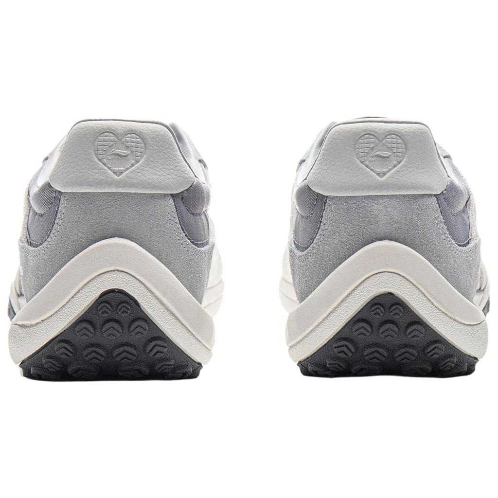 Li-Ning Heart Flow Fashion Comfortable Versatile Shock Absorption Rebound Low-Top Casual Shoes Unisex Casual Shoes Gray White AGLV096-3