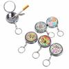 Useful Portable Pocket Stainless Steel Round Cigarette Ashtray with Keychain AU(Color Random)