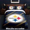 Pittsburgh Steelers Design Bed Bedding Set 1 Duvet Cover + 2 Pillowcases Soft Breathable Household Bed Linens
