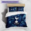 Tottenham Hotspur Muster Gedruckt 3-teiliges Bettwäsche-Set Weich Hautfreundlich Waschbar Bettbezug & Kissenbezüge Set Ganzjahres Schlafzimmer