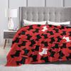Scottie Dog Cute Pattern Super Soft Warm Fleece Blanket, Comfortable Flannel Blanket, Four Season Blanket Suitable for Bedroom Bed and Sofa