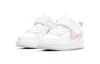 Nike Court Borough 2 MWH Slip Resistant Cushioning Abrasion Resistant Breathable Low top Toddler Shoes White Pink Blue DD3021-100