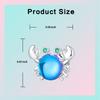 Genuine Copper Blue Exquisite Crab-Shaped Beads Pendant Charm Beads Fit Original Bracelet Jewelry Charm Bead Necklace Diy Female Jewelry Item
