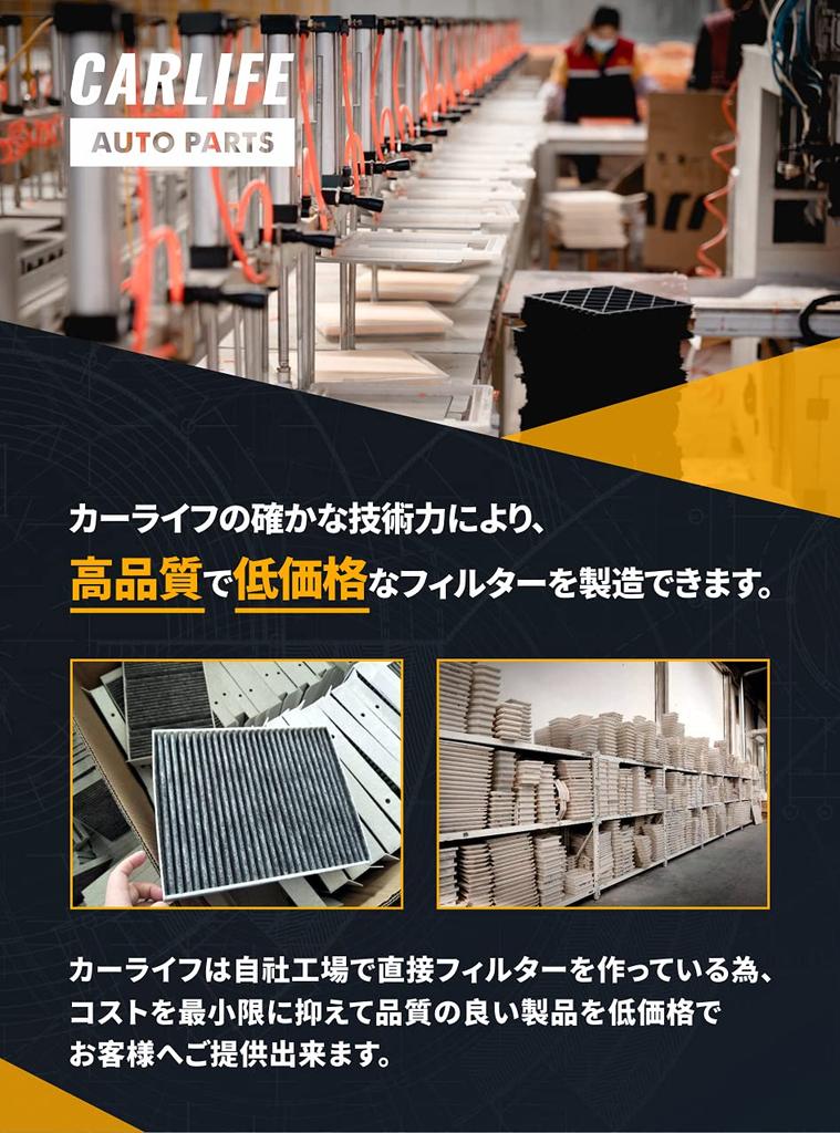CARLIFE HONDA Fit e:HEV R2.2 ~ GR3,4,6,8 Activated Carbon Filled Air Conditioner Filter