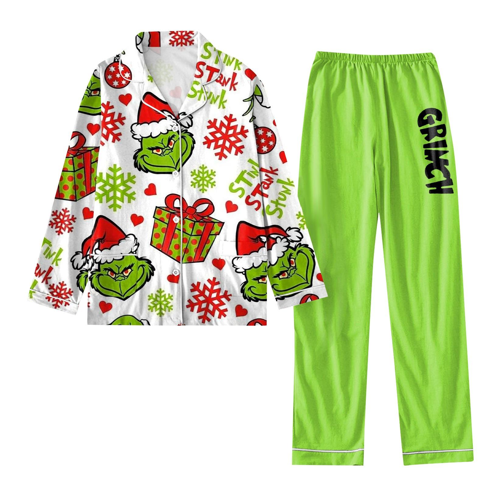 

Женский костюм из 2 предметов с принтом, топ на пуговицах с длинными рукавами, широкие брюки, комплект, пижамный домашний повседневный костюм XXL красный