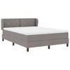 Box Spring Bed with Headboard Taupe 140 X 200 Cm Fabric
