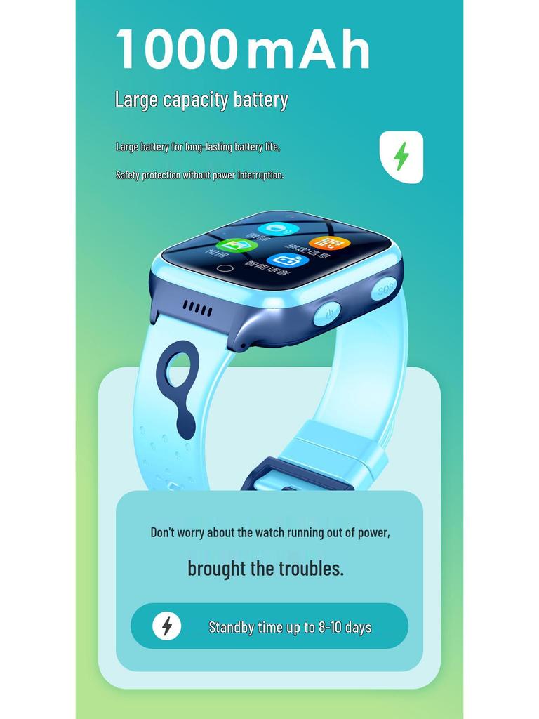 4G Wasserdichte Smart Kinderuhr: Videoanruf, GPS, Zahlung, Kamera - K9H