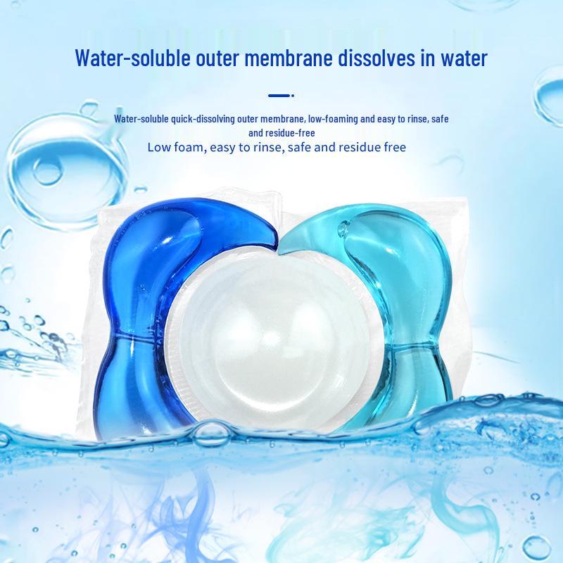 Concentrated Three-in-One Laundry Pods with Long-Lasting Fragrance and Stain Removal