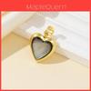 Shell Heart Pendant Jewelry Box With Vintage Brass For Crafting And Gift Making