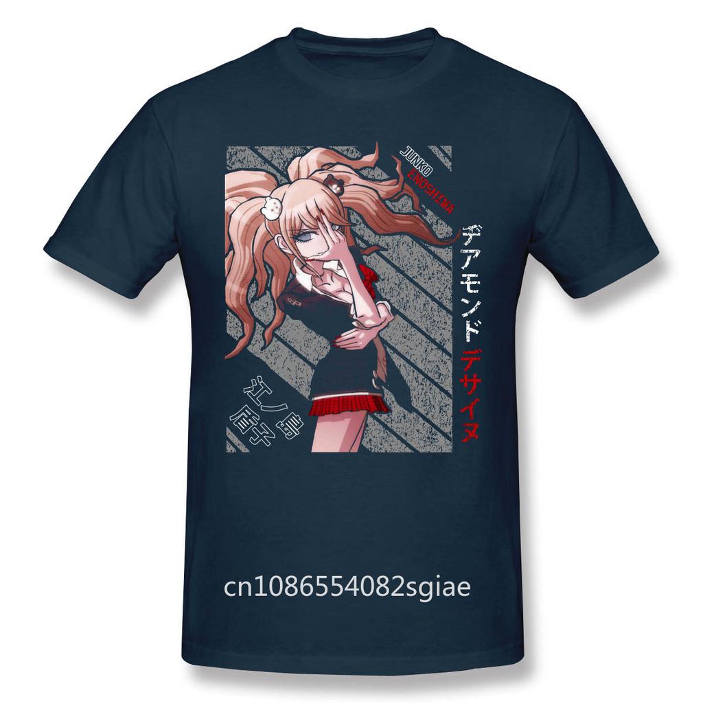 Individuelle Herrenbekleidung Danganronpa Ultra Despair Girls T-Shirt Junko Enoshima Herren Baumwoll-T-Shirts T-Shirt Harajuku Streetwear