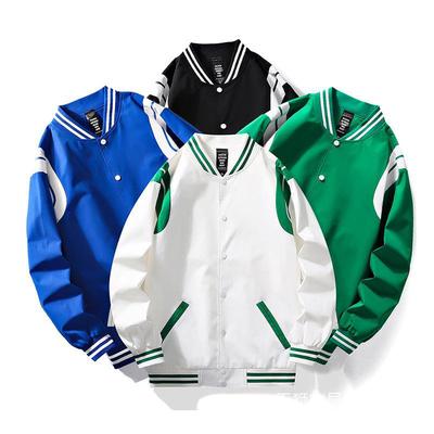 Maillot de baseball américain automne et hiver veste à col montant pour homme veste à correspondance de couleurs ample veste simple pour homme veste homme