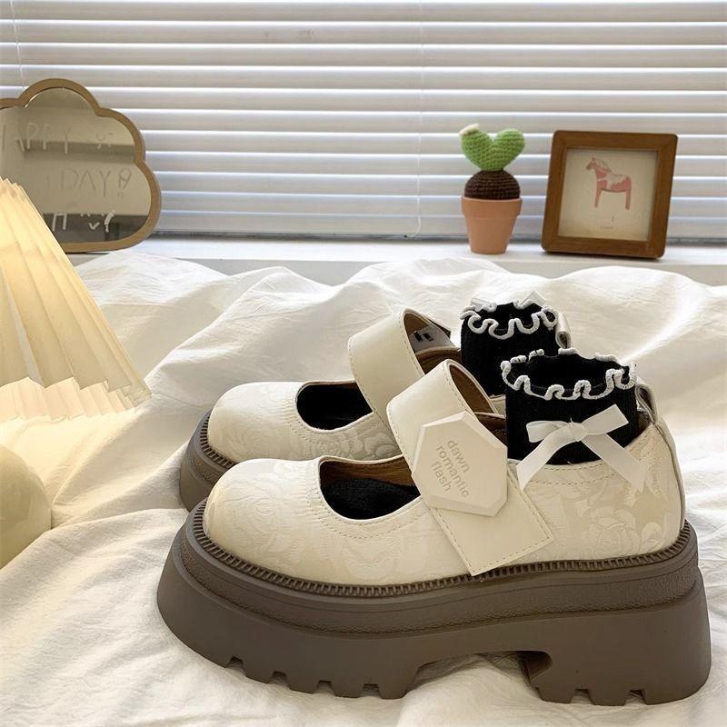 College style fried street high value women single shoes temperament lady Internet celebrity year comfortable Mary Jane shoes