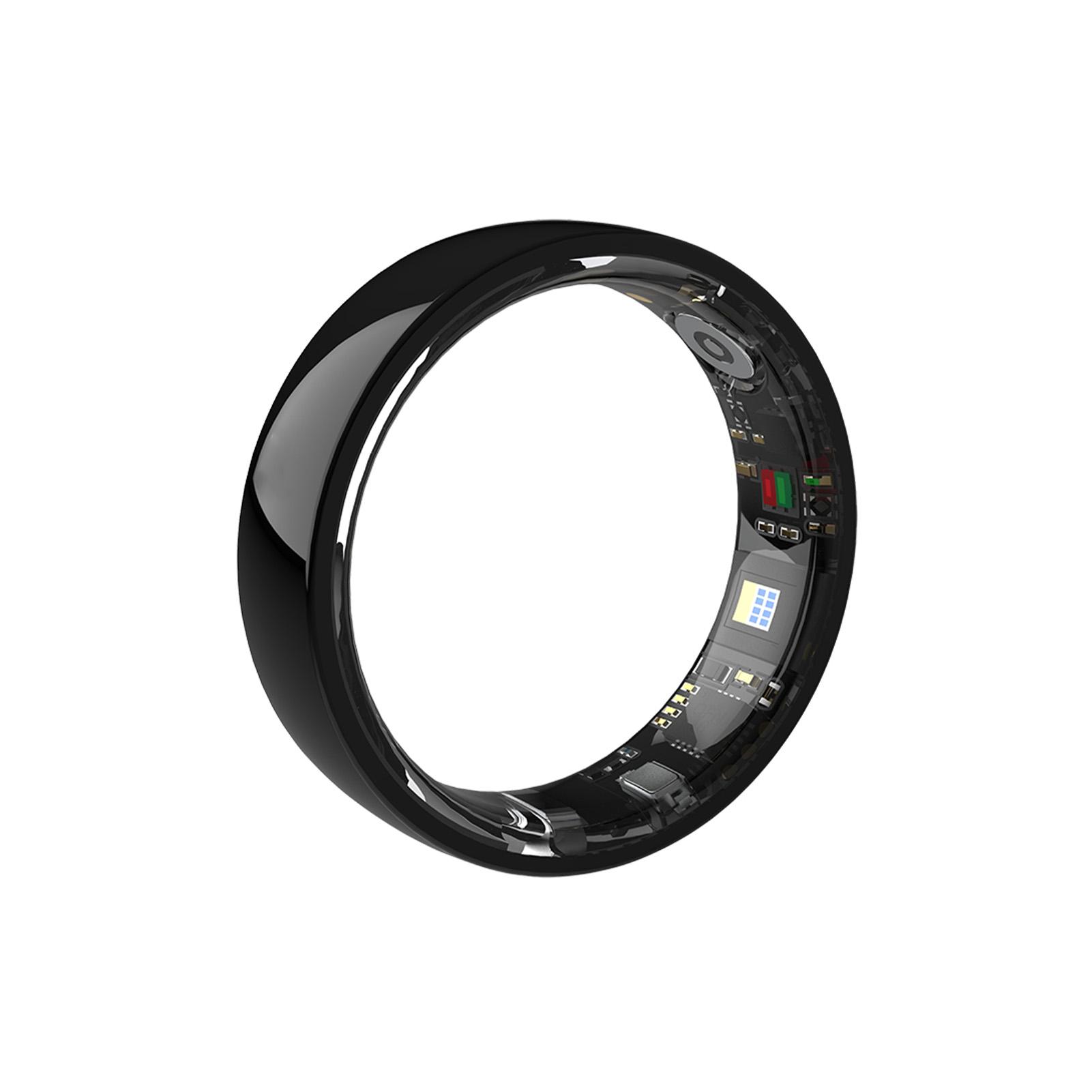 

Smart Ring Ceramic Fitness Tracker with Charging Case Sleep Monitor Heart Rate Blood Oxygen Activity Tracking BT IP68 8# чёрный