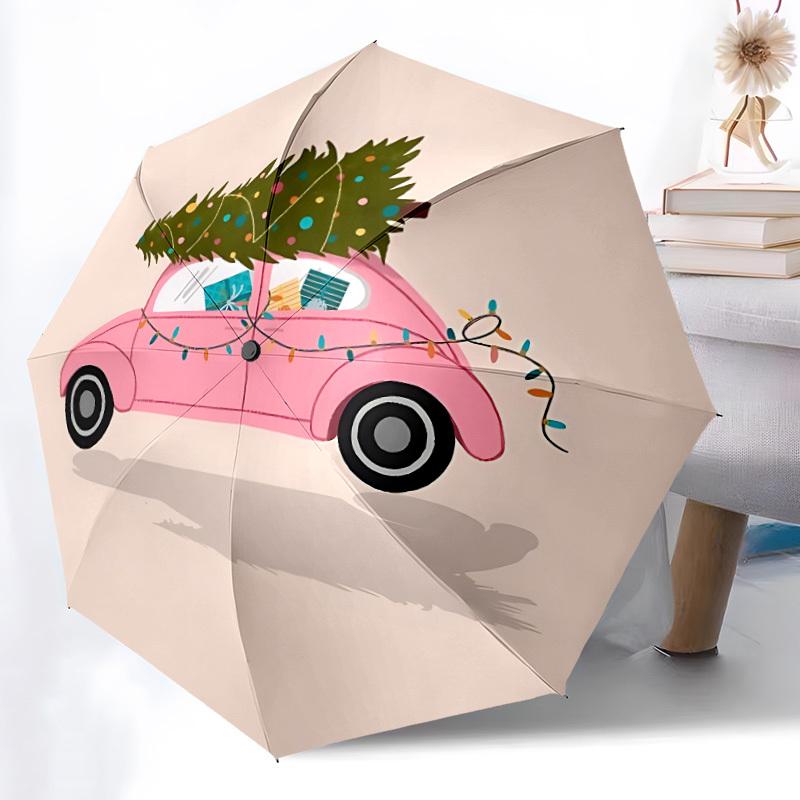 

1pc Cute Car Automatic Open/Close Umbrella - Compact Travel Umbrella, Gift for Birthday, Holiday yy260106064