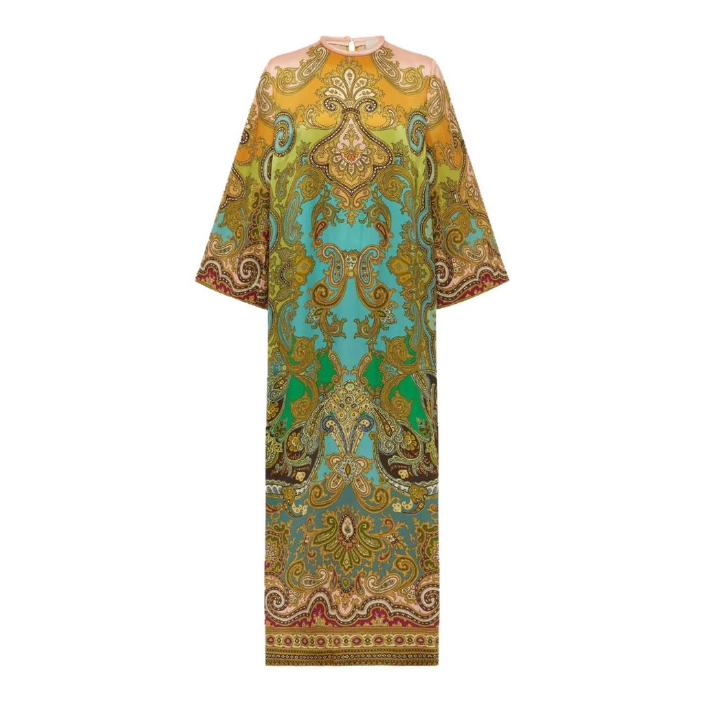 2026 European-American Chic Satin Print Dress: Casual and Stylish