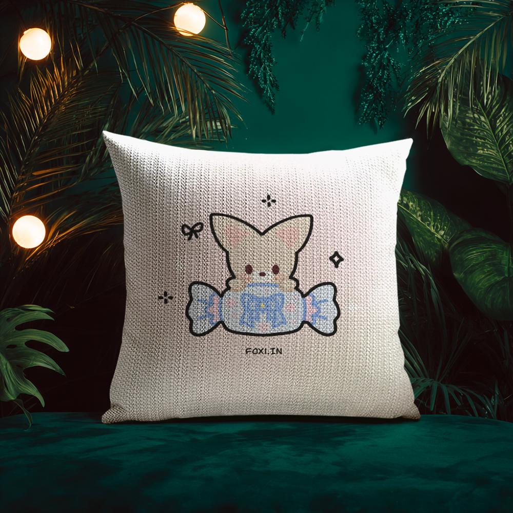 Cute Candy Dressed Up As An Animals Cushion Cover Silky elegant Comfort Sofa Bed Invisible zipper Beach pillowcase 30X30cm