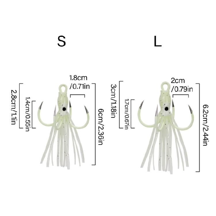 Fishing Wobbler Artificial Baits Crankbait Lure Fishing Tackle Accessories Glow Soft Jig Squid Skirt Baits