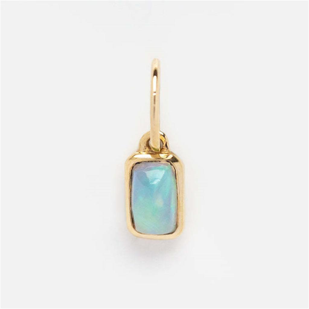 New Titanium Steel 12 Birthstone Pendant DIY Accessories Necklace Square Colored Zircon Pendant Color Preservation