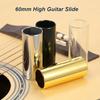 1 stk. 60MM Høj Guitar Slide Bar Rustfrit Stål Metal/Glas Finger Slides til Guitar Bas Banjo Ukulele Strengeinstrument