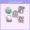 Whimsical Cartoon Animal Brooches Crafted From Alloy With Vibrant Paint Finish For Decorative Flair