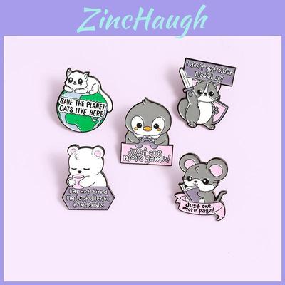 Whimsical Cartoon Animal Brooches Crafted From Alloy With Vibrant Paint Finish For Decorative Flair
