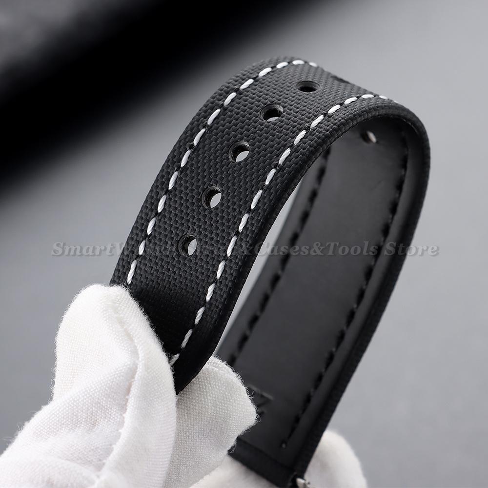 18mm 19mm 20mm 21mm 22mm do zegarka Omega Business Pasek żaglowy Klamra motylkowa Wodoodporny Mężczyźni Kobiety Pasek do zegarka z szybkozłączką