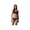 Calvin Klein Printed Comfortable Cotton Sexy Bikini Thong Underwear 3-Pack Women Underwear Space-Black Charcoal-Gray Cherry-Blossom-Pink QP3206O