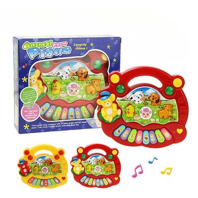 Kid Cartoon Piano Keyboard Game Electronic Multifunctional Toy Animal Sound Flashing Light Baby Instrument Educational Toys Gift