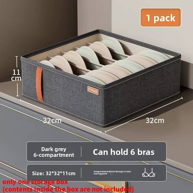 Underwear Storage Box With Dividers For Closet Organization And Drawer Use