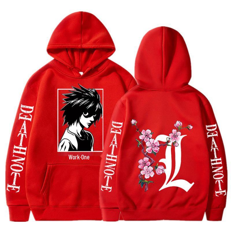 Death Note L Velvet-Padded Unisex Anime Hoodie Sweatshirt