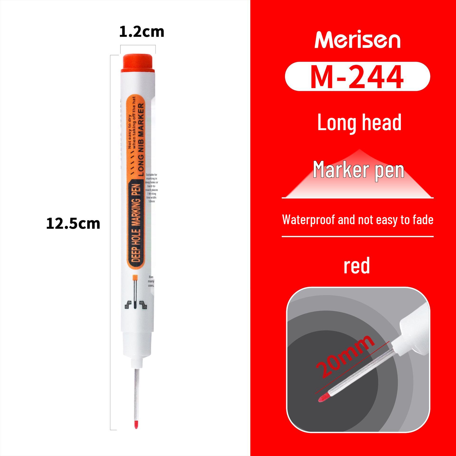 Long Nozzle Quick-Drying Oil-Based Marking Pen for Woodworking and Tile