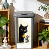 Dustbin Sticker Funny Cartoon Animal Wheelie Bin Decal Self Adhesive Cute Monkey Chicken Cat Sticker for Door Trash Cans Bins Driveway Garden Patio