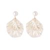 New Korean Style Temperament Pure White Pearl Shell Stud Earrings for Women Wedding Birthday Jewelry Sweet Gift Ladies Vintage