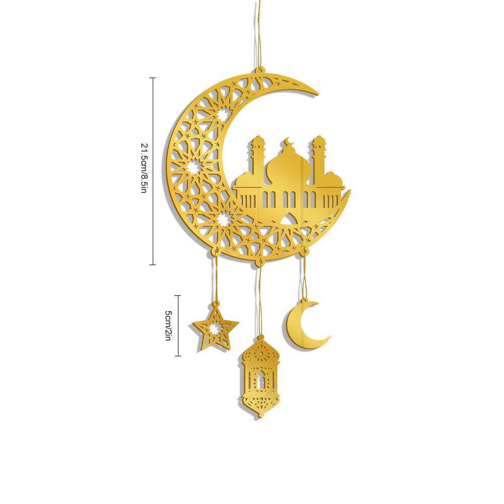 Eid Ramadan Window Sticker Acrylic Ramadan For Home Decorations Islamic Muslim Festival Eid Al-Fitr Party Decorations Supplies