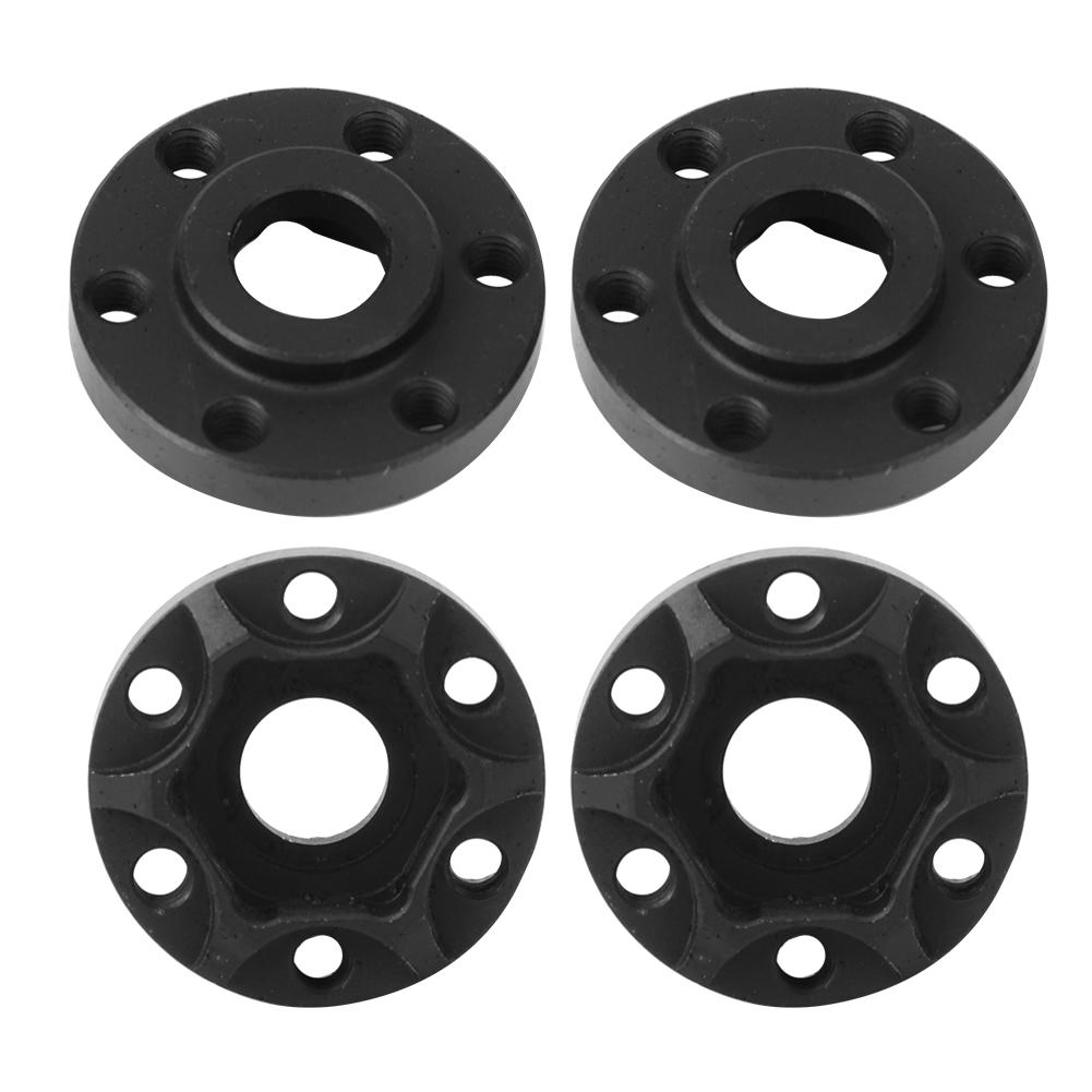 4pcs RC Car Wheel Hex Hubs Wheel Adapter Black Fit for SCX10 1Celsius10 RC Crawler 1.9inch 2.2inch Wheel