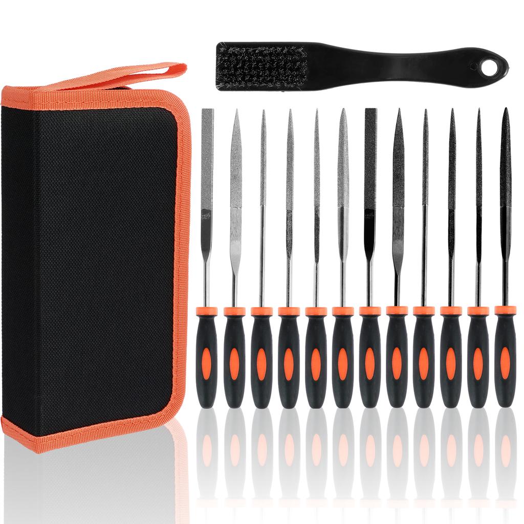 13pcs Small File Set Diamond Needle Files Hand Tool for Precision Metal File Work Wood Files Jewelry Glass Carving Craft Acce