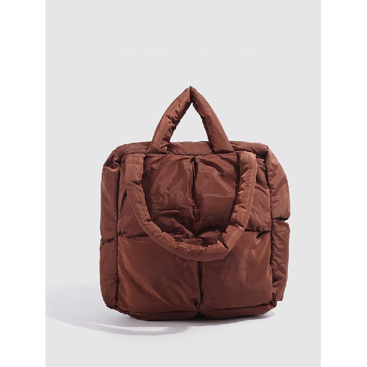 Elegant Quilted Soft Padded Large-capacity Tote Bag for Women, 2025 New Down Bag, Shoulder Bag, Tote Bag