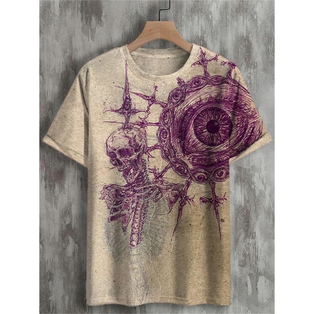 Cool Men's T-shirt 3D Printed Short Sleeve T-shirt Retro Street Wear Breathable T-shirt Casual Fashion New Summer Comfort Short Sleeve Tshirt