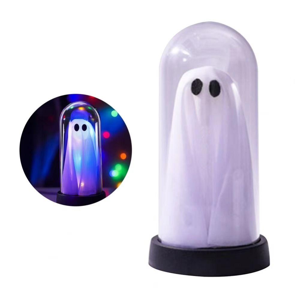 PVC Cloche Light-Up Ghosts Cute Ghost Silhouette Mood Light  Indoor Decor