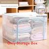 Foldable Steel Frame Storage Bin With Clear Pvc For Bedroom Organizing And Clothes