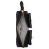 Coach Borsa a tracolla Waverly 24 con chiusura a doppio giro in pelle a grana naturale, taglia media da donna, colore nero CDZ20-B4BK